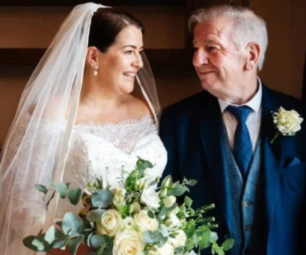 Handmade bridal bouquet by K Flowers in Tullamore