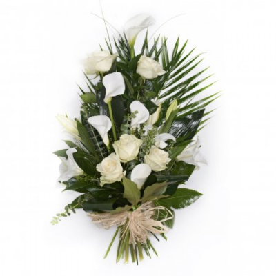 Modern Tied Sheaf - Modern tied sheaf in white shades. Let us know your favourite colour combination and we’ll make it to order using the best available flowers.